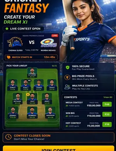 Comeapkpro (come com) fantasy cricket & matchday visual 3
